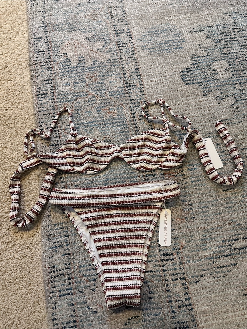 Somerfield Swim stripe bikini NWT